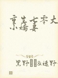 重生七零大领导小娇妻