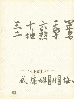 三十六天罡七十二地煞星名单