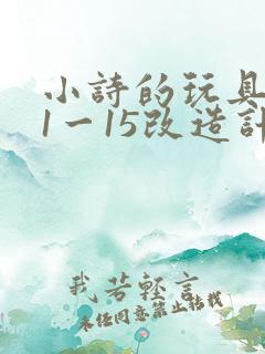 小诗的玩具日记1一15改造计划