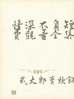 情深不负短剧免费观看全集高清版