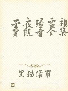 子夜归电视剧免费观看全集高清31