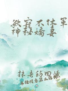 欲宠不休军爷的神秘娇妻