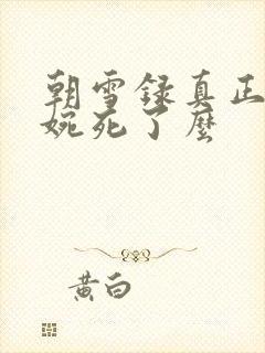 朝雪录真正的秦婉死了么