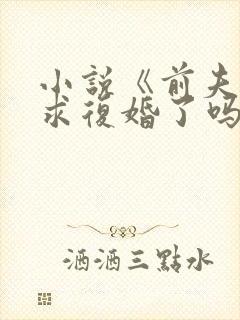 小说《前夫今天求复婚了吗》