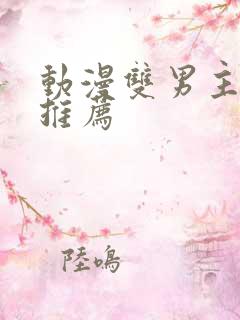 动漫双男主国漫推荐