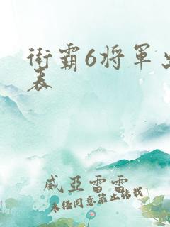 街霸6将军出招表