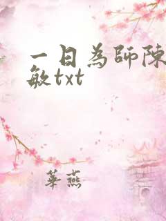 一日为师陈超孙敏txt