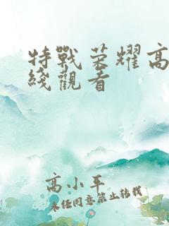 特战荣耀高清在线观看