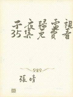 子夜归电视剧第35集免费看