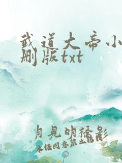 武道大帝小说未删版txt
