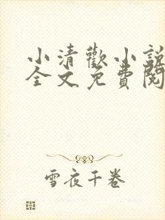 小清欢小说在线全文免费阅读