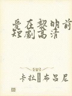 爱在黎明前升起短剧高清