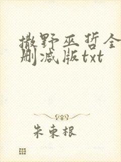 撒野巫哲全文无删减版txt