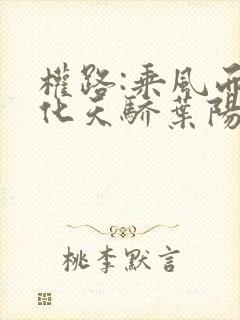 权路:乘风而起化天骄叶阳在线全文阅读