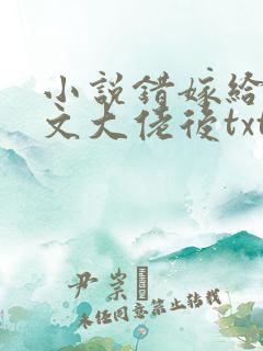 小说错嫁给年代文大佬后txt在线阅读