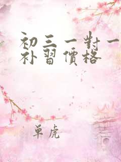 初三一对一数学补习价格