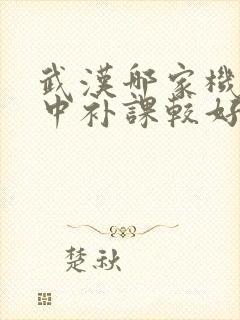 武汉哪家机构初中补课较好啊