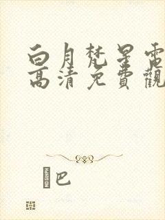 白月梵星电视剧高清免费观看完整版