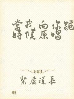 当我向你跪下的时候原唱