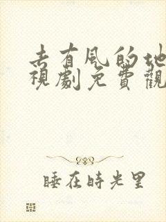 去有风的地方电视剧免费观看