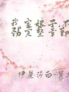 我家娘子,不对劲完整章节下载