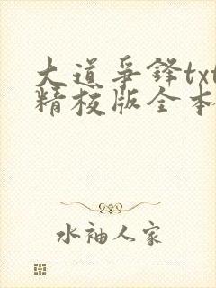 大道争锋txt精校版全本下载