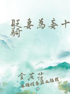 贬妻为妾十万铁骑