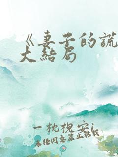 《妻子的谎言》大结局