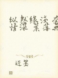 纵然缘浅 奈何情深 叶落无心