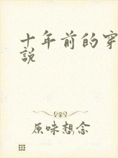 十年前的穿越小说