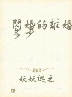 闪婚的离婚率是多少