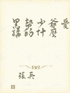 黑帮少爷爱上我讲的什么