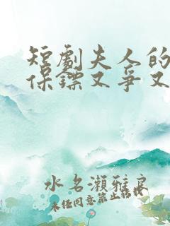 短剧夫人的年下保镖又争又抢在线观看