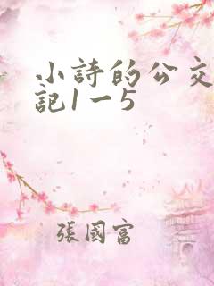 小诗的公交车日记1一5