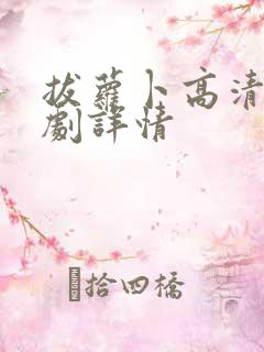 拔萝卜高清电视剧详情