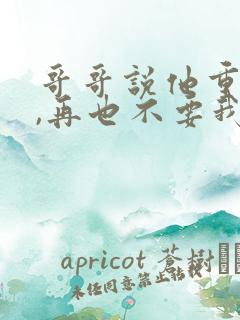 哥哥说他重生了,再也不要我了