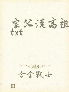 家父汉高祖下载txt