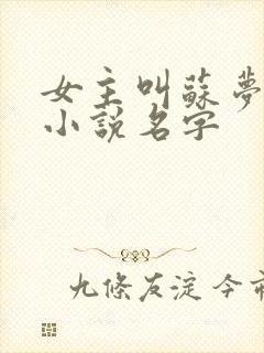 女主叫苏梦瑶的小说名字