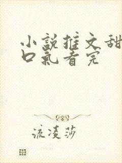 小说推文甜文一口气看完