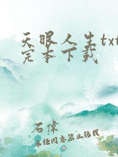 天眼人生txt完本下载