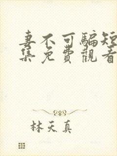 妻不可骗短剧全集免费观看