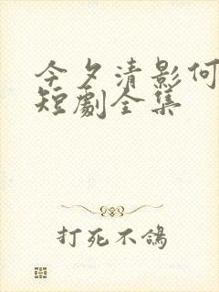 今夕清影何处寻短剧全集