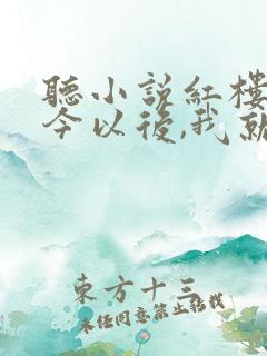 听小说红楼:从今以后,我就是贾琏