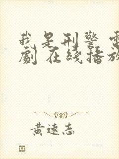 我是刑警 电视剧 在线播放免费