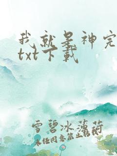 我就是神完整版txt下载