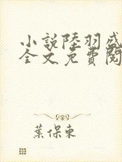 小说陆羽盛凌云全文免费阅读