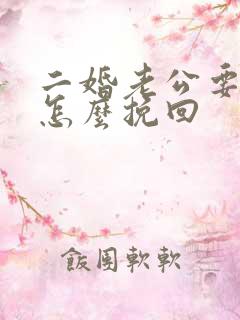 二婚老公要离婚怎么挽回