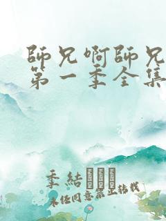 师兄啊师兄动漫第一季全集免费观看