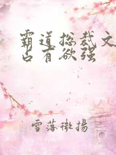 霸道总裁文男主占有欲强