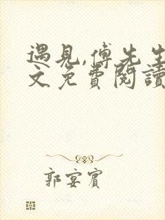 遇见,傅先生全文免费阅读